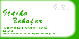 ildiko wehofer business card