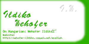 ildiko wehofer business card